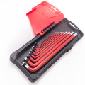 9pcs multi bike bicycle repair hand tool kit SAE inch size long arm ball point head allen hexagon hex key wrench set